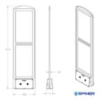 	گیت فروشگاهی دو آنتن طرح ژیکان AM-A2-DUAL-V5