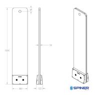 نقشه گیت تک آنتن پارتاک باریک سفید
