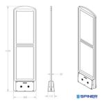 	گیت فروشگاهی دو آنتن طرح ژیکان AM-A2-DUAL-V5